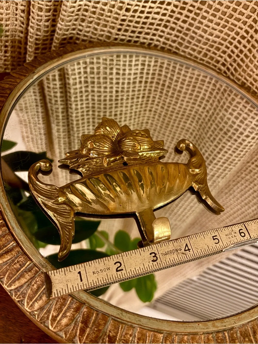 Vintage Gold Decorative Brass Wall Hook
